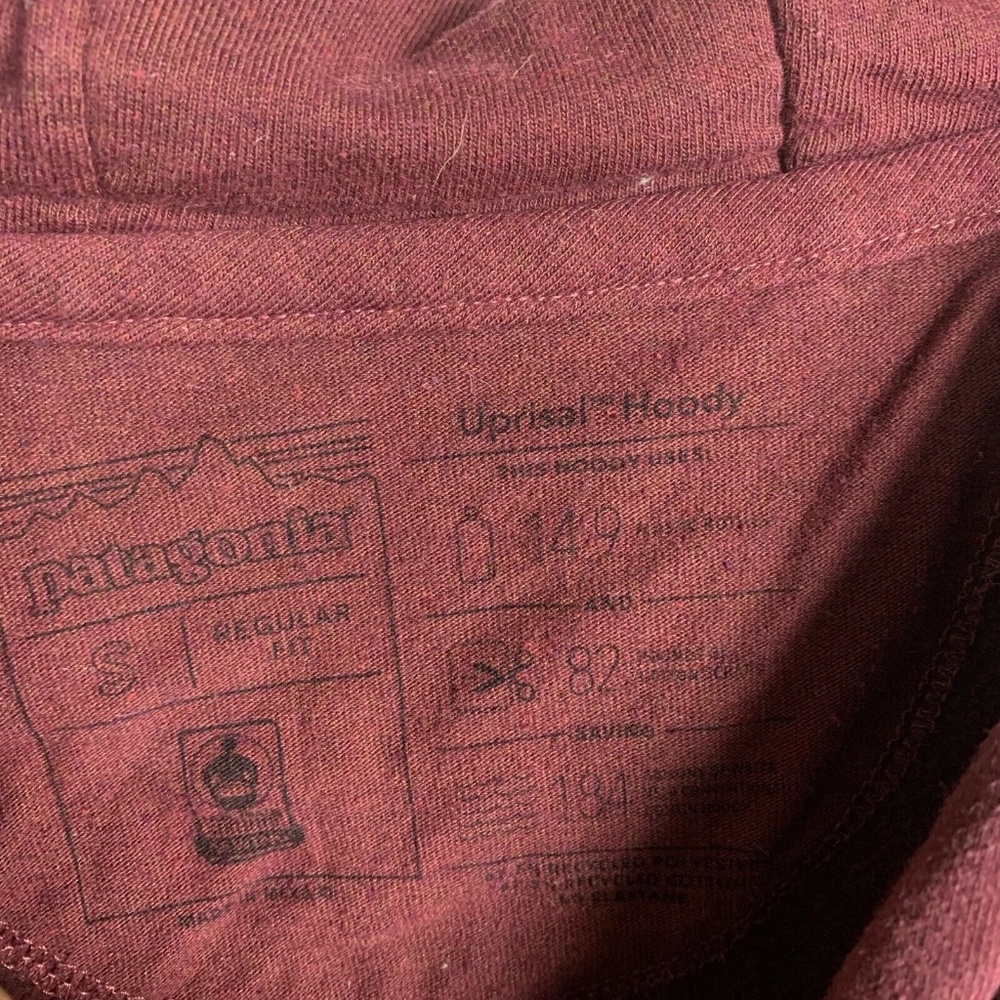 Patagonia Women's Small Sweatshirt Maroon Hoodie - Picture 3 of 7